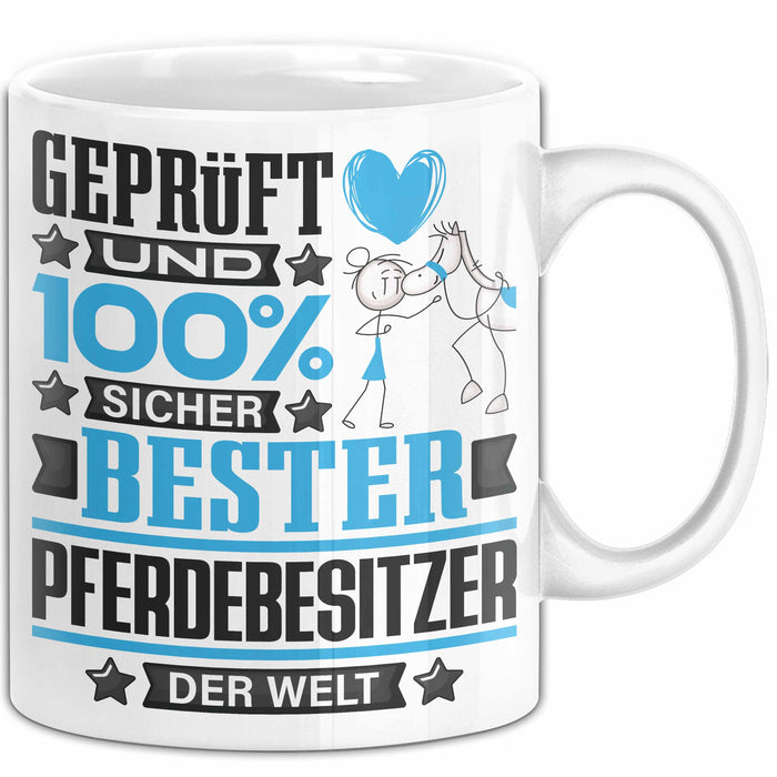Pferdebesitzer Geschenk Lustiger Spruch für Pferdebesitzer Geschenkidee Bester Pferdebesitzer Der Welt Weiß Trendation
