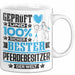 Pferdebesitzer Geschenk Lustiger Spruch für Pferdebesitzer Geschenkidee Bester Pferdebesitzer Der Welt Weiß Trendation