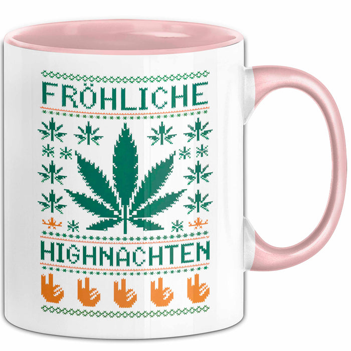 Weihnachts Weed Tasse Geschenk Lustige Geschenkidee Fröhliche Highnachten