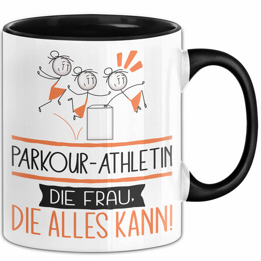 Parkour-Athletin Geschenk Tasse Becher Die Frau Die Allen Kann Geschenkidee für eine Parkour-Athletin Lustig Trendation
