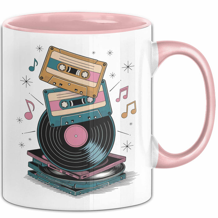 Retro Fan Tasse Geschenkidee für Vintage Liebhaber Rosa Trendation