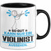 Violinist Geschenk Tasse So Gut Kann Nur Ein Violinist Aussehen Geschenkidee Kaffee-Becher Schwarz Trendation