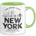 New York City USA Tasse Geschenk Lustige Geschenkidee Spruch Grün Trendation