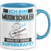 Musikschüler Tasse Geschenk für Musikschüler Geburtstag Lustiger Spruch Kaffee-Becher Was Ist Deine Superkraft Blau Trendation