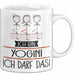 Geschenk für Yogini Tasse Lustige Geschenkidee Geburtstag Ich Bin Yogini Ich Darf Das Weiß Trendation
