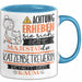 Katzenbetreuerin Tasse Geschenk Lustiger Spruch Bitte Erheben Sie Sich Seine Majestät Die Katzenbetreuerin Betritt Den Raum Blau Trendation