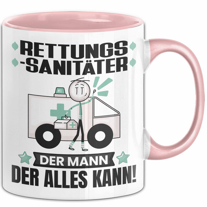 Rettungssanitäter Tasse Geschenk für Rettungssanitäter Der Mann Der Alles Kann Geschenkidee zum Geburtstag Rosa Trendation