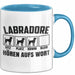 Labradore Hören Aufs Wort Tasse Geschenk Labrador Besitzer Mama Becher Blau Trendation