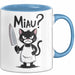 Sarkastische Katze Tasse Geschenk Lustige Geschenkidee Miau Blau Trendation