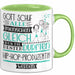 Hip-Hop-Produzentin Geschenk Becher Tasse Gott Schuf Alle Menschen Gleich Nur Die Besten Durfeten Hip-Hop-Produzentin Werden Geschenkidee Lustig Grün Trendation