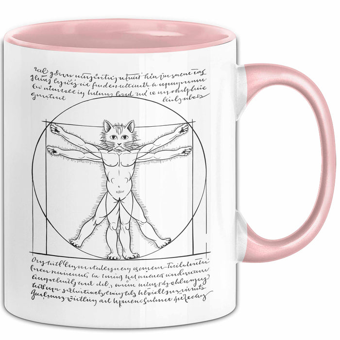 Katzen Tierliebhaber Tasse Geschenk Lustige Geschenkidee Spruch Rosa Trendation