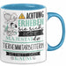 Tierheimmitarbeiterin Tasse Geschenk Lustiger Spruch Bitte Erheben Sie Sich Seine Majestät Die Tierheimmitarbeiterin Betritt Den Raum Blau Trendation