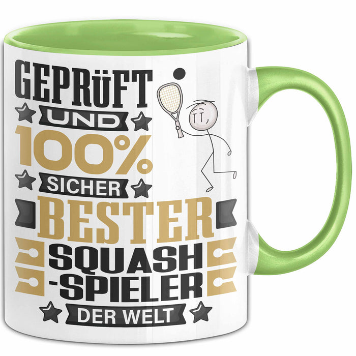 Squash-Spieler Geschenk Lustiger Spruch für Squash-Spieler Geschenkidee Bester Squash-Spieler Der Welt Grün Trendation