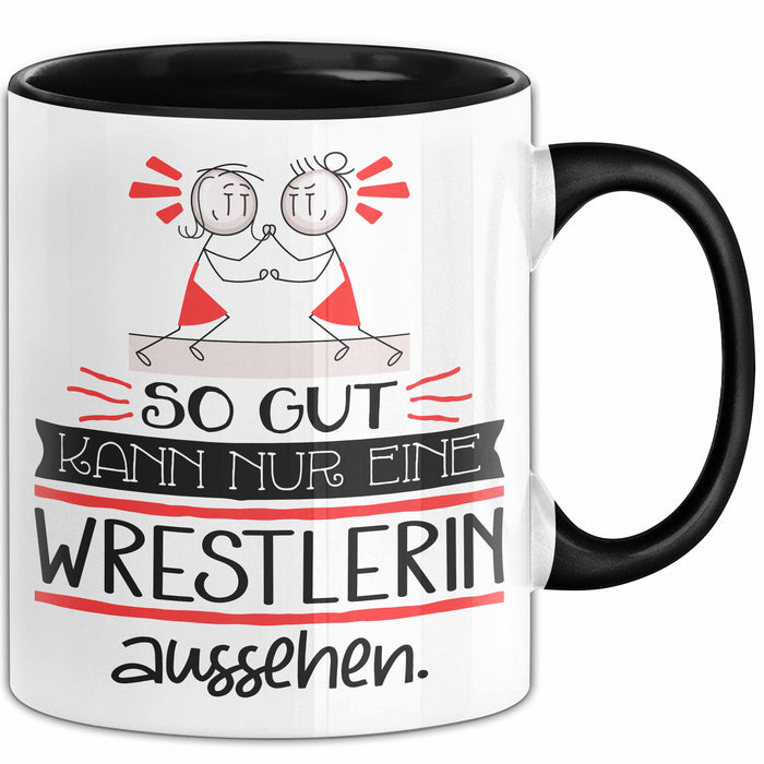 Wrestlerin Geschenk Tasse So Gut Kann Nur Eine Wrestlerin Aussehen Geschenkidee Geburtstag Weihnachten Lustig Trendation