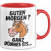 Pferde Tierliebhaber Tasse Geschenk Lustige Geschenkidee Spruch Guten Morgen? Ganz Dünnes Eis Rot Trendation