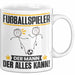 Fußballspieler Tasse Geschenk für Fußballspieler Der Mann Der Alles Kann Geschenkidee zum Geburtstag Weiß Trendation