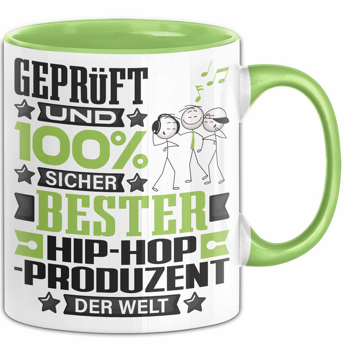 Hip-Hop-Produzent Geschenk Lustiger Spruch für Hip-Hop-Produzent Geschenkidee Bester Hip-Hop-Produzent Der Welt Grün Trendation