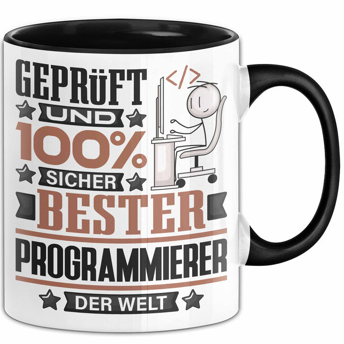 Programmierer Geschenk Lustiger Spruch für Programmierer Geschenkidee Bester Programmierer Der Welt Schwarz Trendation