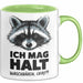Waschbär Tierliebhaber Tasse Geschenk Lustige Geschenkidee Spruch Ich Mag Halt Waschbären Ok Grün Trendation