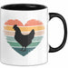 Huhn Tier Bauer Tasse Becher Geschenk Lustige Geschenkidee Spruch Hühnerherz Schwarz Trendation