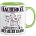 Halbenkel Tasse Geschenk für Halbenkel Der Mann Der Alles Kann Geschenkidee zum Geburtstag Grün Trendation