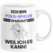 Polo-Spieler Geschenk Tasse Lustiger Spruch Ich Bin Polo-Spieler Warum Weil Ich Es Kann Geschenkidee Bester Polo-Spieler Geburtstag Kaffee-Becher Weiß Trendation