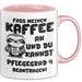Humor Faultier Tasse Pflege Kaffee-Becher Lustig Und Du Kannst Pflegegrad 4 Beantragen Fass Meinen Kaffee An Büro Krankenschwester Rosa Trendation