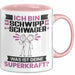 Schwippschwager Tasse Geschenk für Schwippschwager Geburtstag Lustiger Spruch Kaffee-Becher Was Ist Deine Superkraft Rosa Trendation