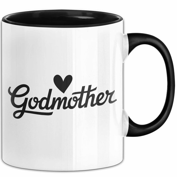 Patentante Tasse Geschenk Godmother Geschenkidee Taufe Patenkind Schwarz Trendation