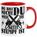 Waldarbeiter Geschenk Tasse Du Bist Nicht Du Wenn Die Kette Stumpf Ist Holz-Arbeiter Kettensäge Kaffee-Becher Rot Trendation