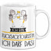 Geschenk für Rucksacktouristin Tasse Lustige Geschenkidee Geburtstag Ich Bin Rucksacktouristin Ich Darf Das Weiß Trendation