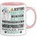 Musikproduzent Geschenk Tasse Lustiger Spruch Erheben Sie Sich Der Musikproduzent Betritt den Raum Rosa Trendation