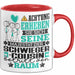 Schwiegercousin Geschenk Tasse Lustiger Spruch Erheben Sie Sich Der Schwiegercousin Betritt den Raum Rot Trendation