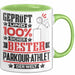 Parkour-Athlet Geschenk Lustiger Spruch für Parkour-Athlet Geschenkidee Bester Parkour-Athlet Der Welt Grün Trendation