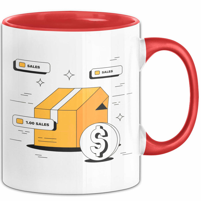 Shopify Verkäufer Tasse Geschenk Lustige Geschenkidee Spruch Für Online Shop Besitzer Rot Trendation