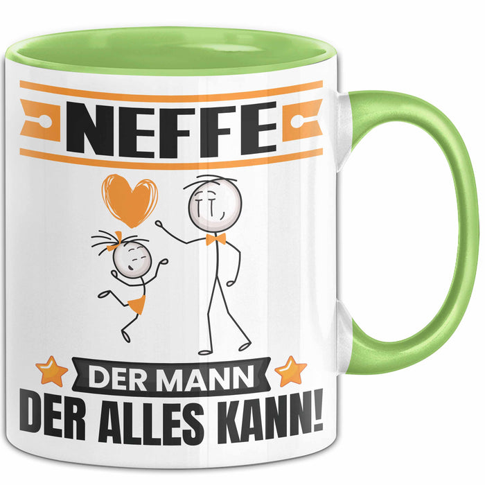 Neffe Tasse Geschenk für Neffe Der Mann Der Alles Kann Geschenkidee zum Geburtstag Grün Trendation