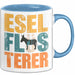 Eselbauer Esel Tier Tasse Geschenk Lustige Geschenkidee Spruch Esel Flüsterer Blau Trendation