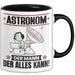 Astronom Tasse Geschenk für Astronom Der Mann Der Alles Kann Geschenkidee zum Geburtstag Schwarz Trendation