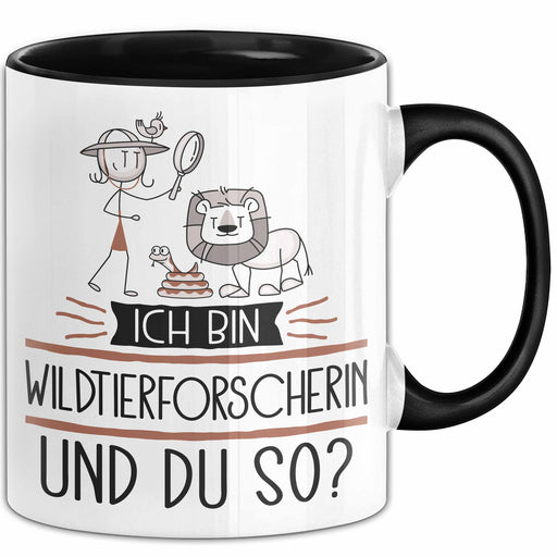 Wildtierforscherin Tasse Geschenk Ich Bin Wildtierforscherin Und Du So Geschenkidee Lustiger Spruch Becher Trendation