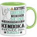 Kendoka Geschenk Tasse Lustiger Spruch Erheben Sie Sich Der Kendoka Betritt den Raum Grün Trendation