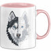 Wolf Tasse Geschenk Wolf für Wildtierfreunde Rosa Trendation