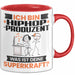 Hiphop-Produzent Tasse Geschenk für Hiphop-Produzent Geburtstag Lustiger Spruch Kaffee-Becher Was Ist Deine Superkraft Rot Trendation