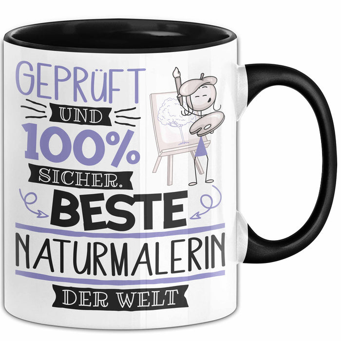 Beste Naturmalerin Der Welt Tasse Geschenk für Eine Naturmalerin Geprüft Und Sicher Geschenkidee Geburtstag Weihnachten Trendation