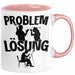 Maler Tasse Geschenk für Künstler Maler Männer Geschenkidee Problem und Lösung Malen Rosa Trendation
