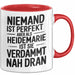 Heidemarie Tasse Geschenk Niemand Ist Perfekt Heidemarie Verdammt Nah Dran Geschenkidee Rot Trendation