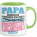 Witzige Tasse Geschenk Papa Tochter Finanzielle Belastung Spruch Grün Trendation