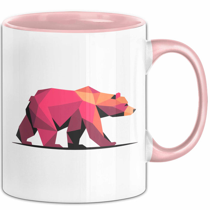 Bär Tierliebhaber Tasse Geschenk Lustige Geschenkidee Spruch Rosa Trendation