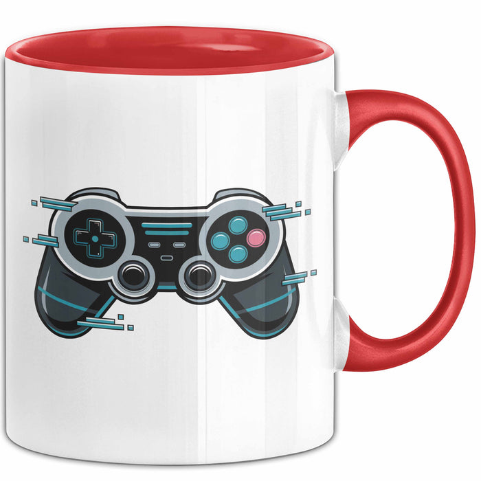 Gamer Tasse Geschenkidee für Videospiel Enthusiasten Rot Trendation