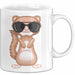 Frettchen Tasse Geschenk Sonnenbrille Grafik Lustige Geschenkidee Weiß Trendation