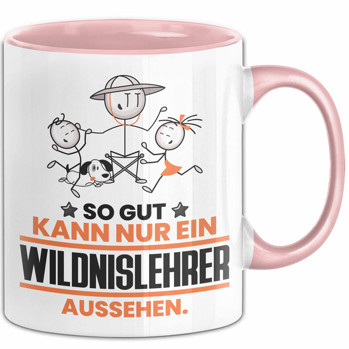 Wildnislehrer Geschenk Tasse So Gut Kann Nur Ein Wildnislehrer Aussehen Geschenkidee Kaffee-Becher Rosa Trendation